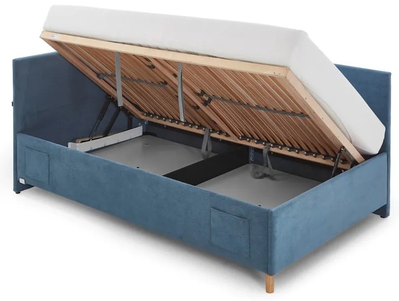 Kék ágyneműtartós sarok gyerekágy 120x200 cm Cool – Meise Möbel