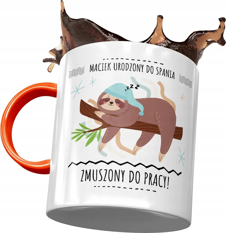 Narancssárga bögre Mátyás Férj Kolléga Nyomtatott Fotóval