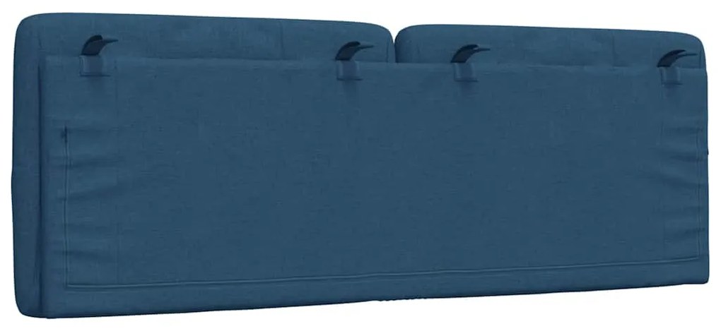 kék szövet fejtámla párna 120 cm