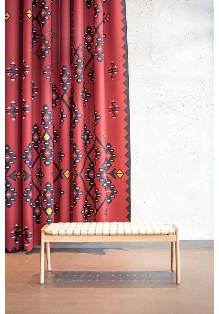 Fehér-natúr színű pad Klupa - Gazzda