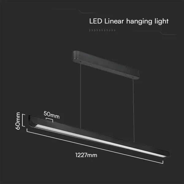 LED csillár kábelre LED/36W/230V 3000/4000/6400K fekete