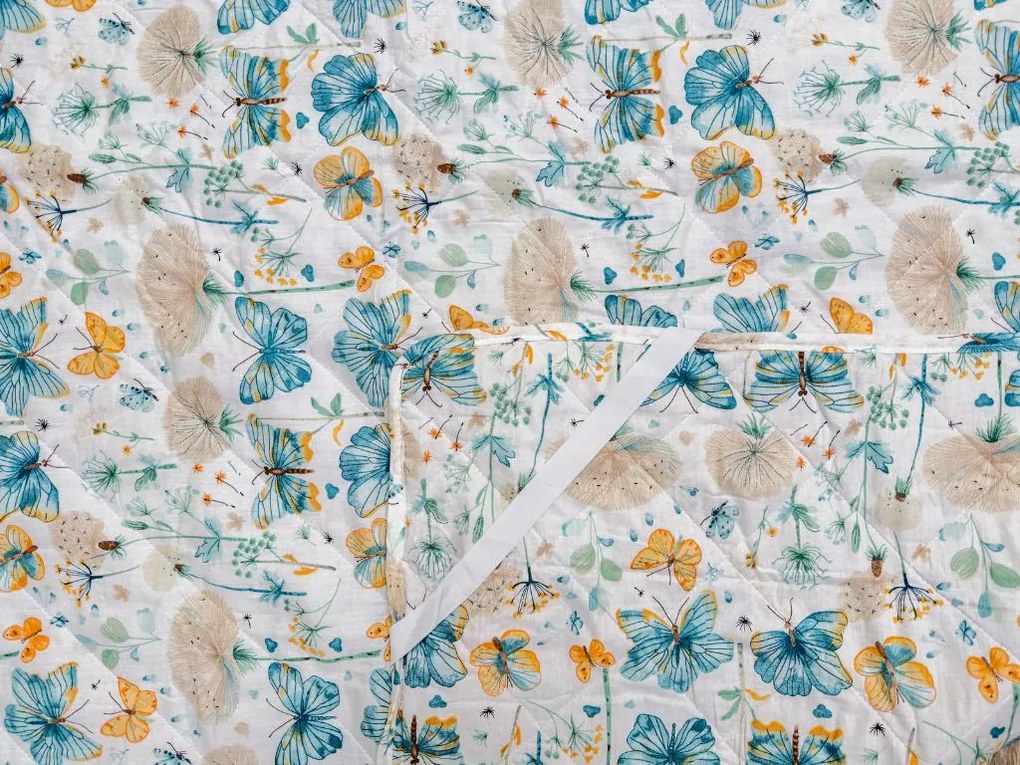 Ágytakaró ELIVINE fehér, 100% pamut Méret: 170 x 210 cm