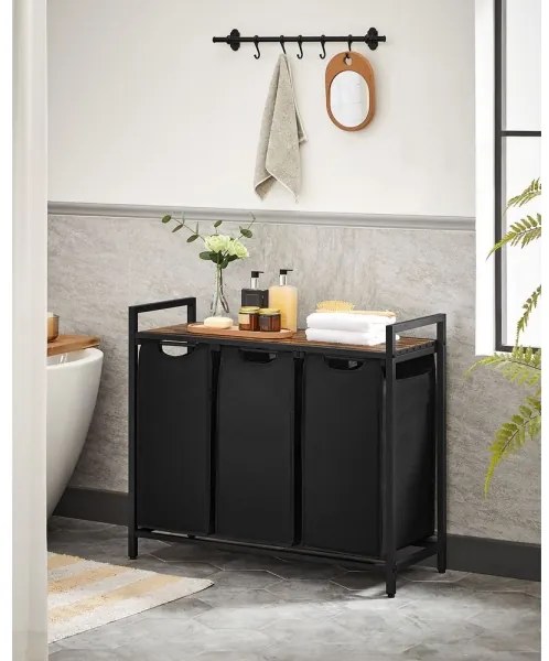 REX mosókosár barna/fekete