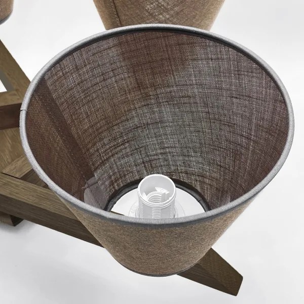 Brilagi - LED mennyezeti lámpa ANTHONY 5xE14/40W/230V dióbarna