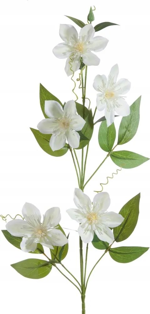 Dekoratív műkúszó virágokkal krémzöld 85 cm