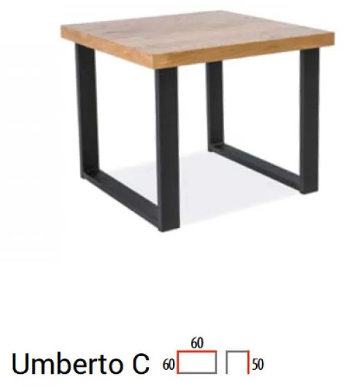 Umberto C furnér dohányzóasztal 60x60cm