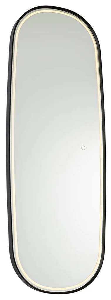 Modern fürdőszobai tükör fekete LED-del és érintős dimmerrel - Geraldien