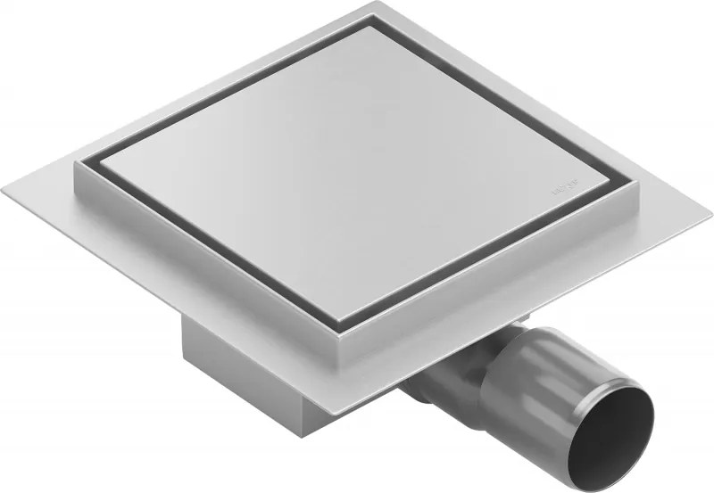 Mexen Flat-Q M13 négyzet alakú padlóösszefolyó 12 x 12 cm, inox - 1010012