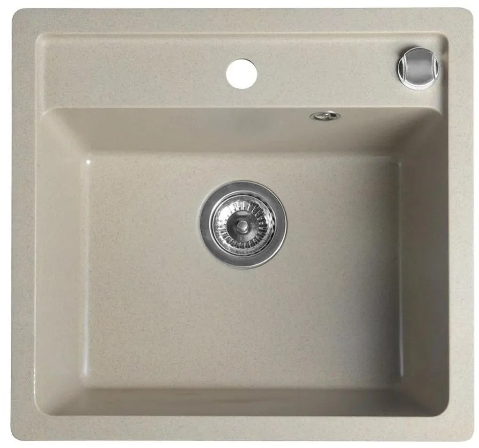 Sapho - Konyhai mosogató 53x50 cm gránit/bézs
