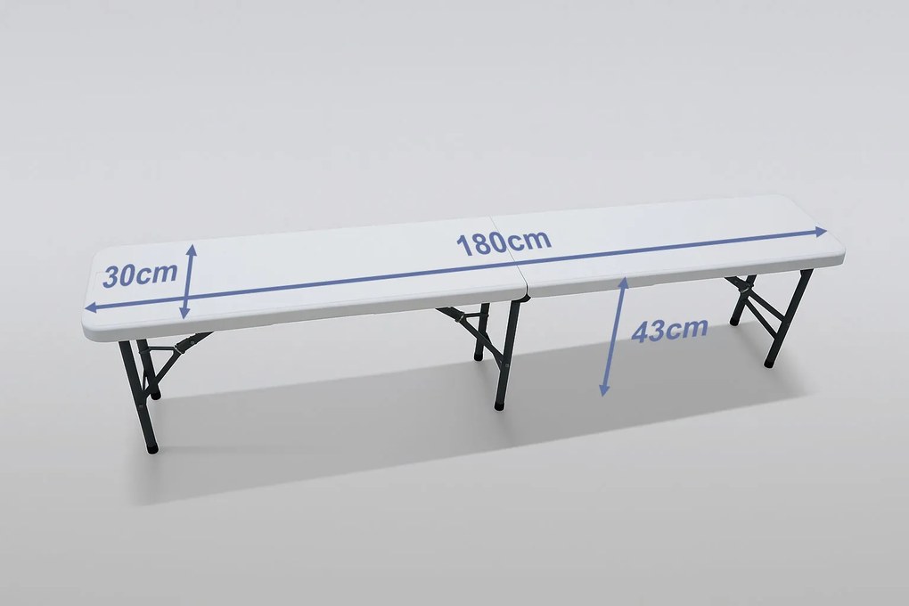 Önálló műanyag pad - 180 cm