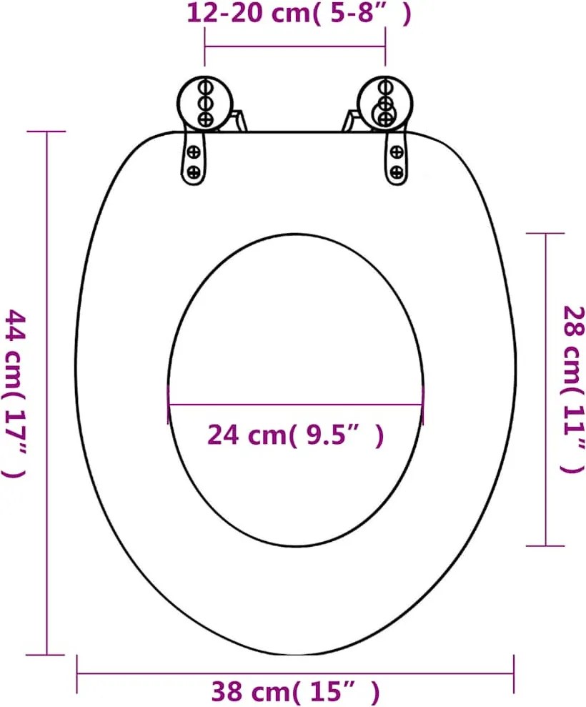 Tengericsillag mintás MDF WC-ülőke