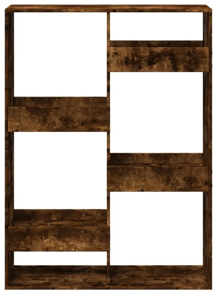 füstös tölgy színű szerelt fa könyvespolc 100 x 33 x 135 cm