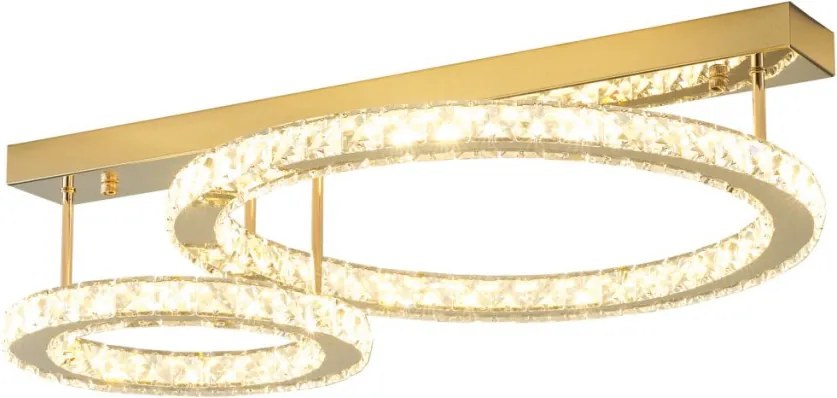 ZUMA LINE MX3713-2-3GT GIRONA Kristály Mennyezeti Lámpa Arany LED IP20
