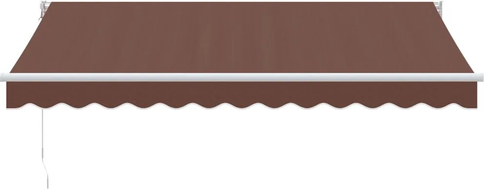 Barna kézzel kihúzható napellenző 350 x 250 cm