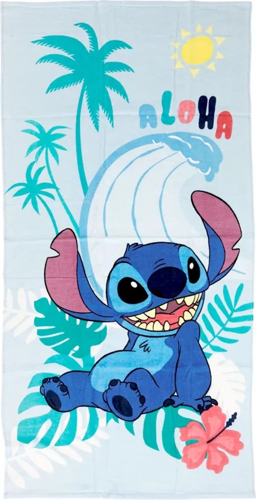 Disney Lilo és Stitch, A csillagkutya Sun fürdőlepedő, strand törölköző 70x140cm
