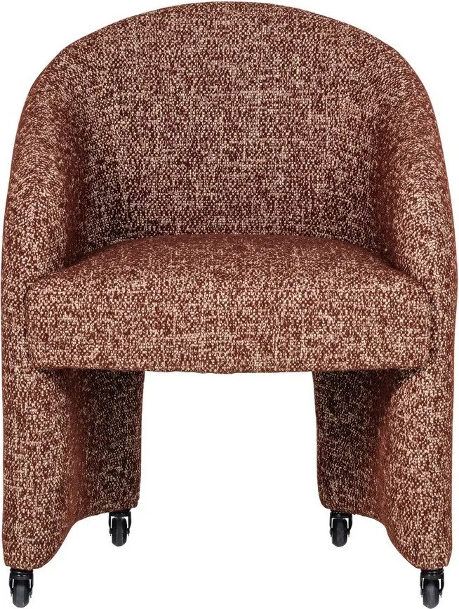 Terrakotta színű kárpitozott irodai szék Cordo – WOOOD