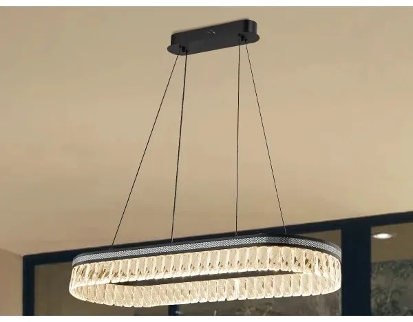 LED fényerőszabályozható kristálycsillár kábelen függő THALIA LED/50W/230V 3000-6000K + távirányító