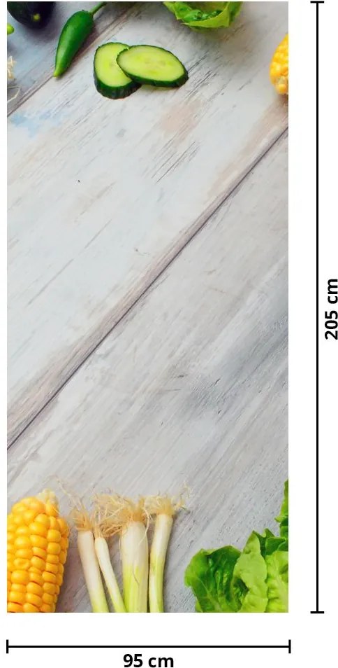 Fotótapéta ajtóra - Zöldség (95x205cm)