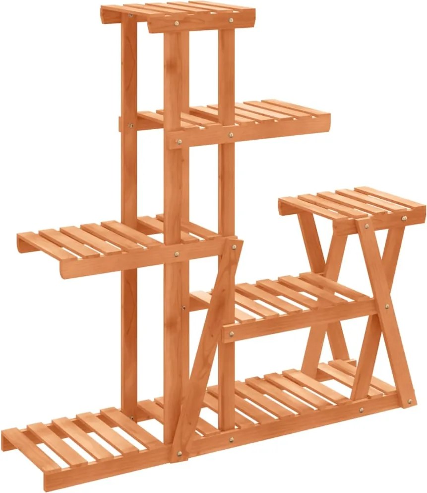 vidaXL tömör fenyőfa virágtartó állvány 95 x 25 x 96 cm