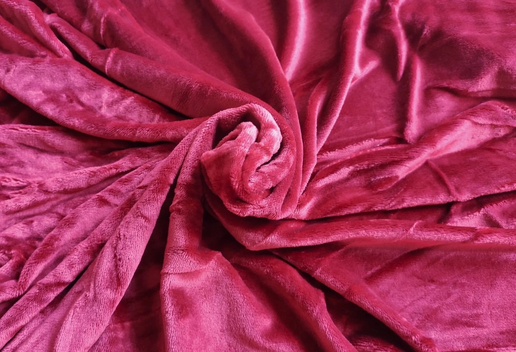 Lepedő mikroplüss stretch bordó 180x200cm TiaHome