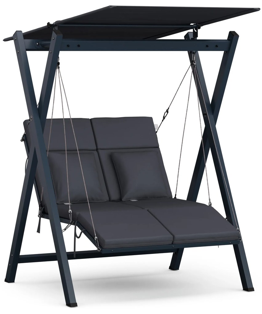 FlexiSwing, hollywoodi hinta, 2 üléses, állítható háttámla, napellenző, időjárásálló