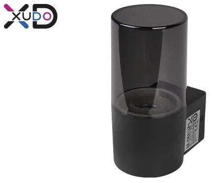 MasterLED Kerti oldalfalra helyezhető kerek fekete színű lámpa E27-es foglalattal