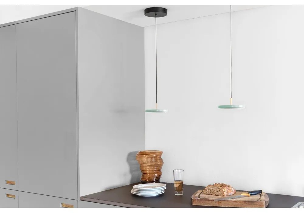 Világoszöld LED függőlámpa fém búrával ø 15 cm Asteria Micro – UMAGE