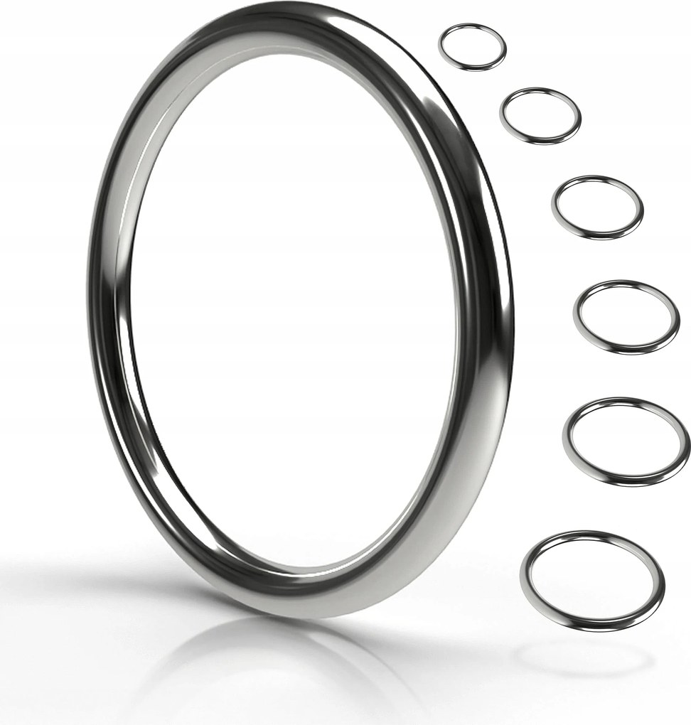 Rozsdamentes acél gyűrűk 50 mm 4 db