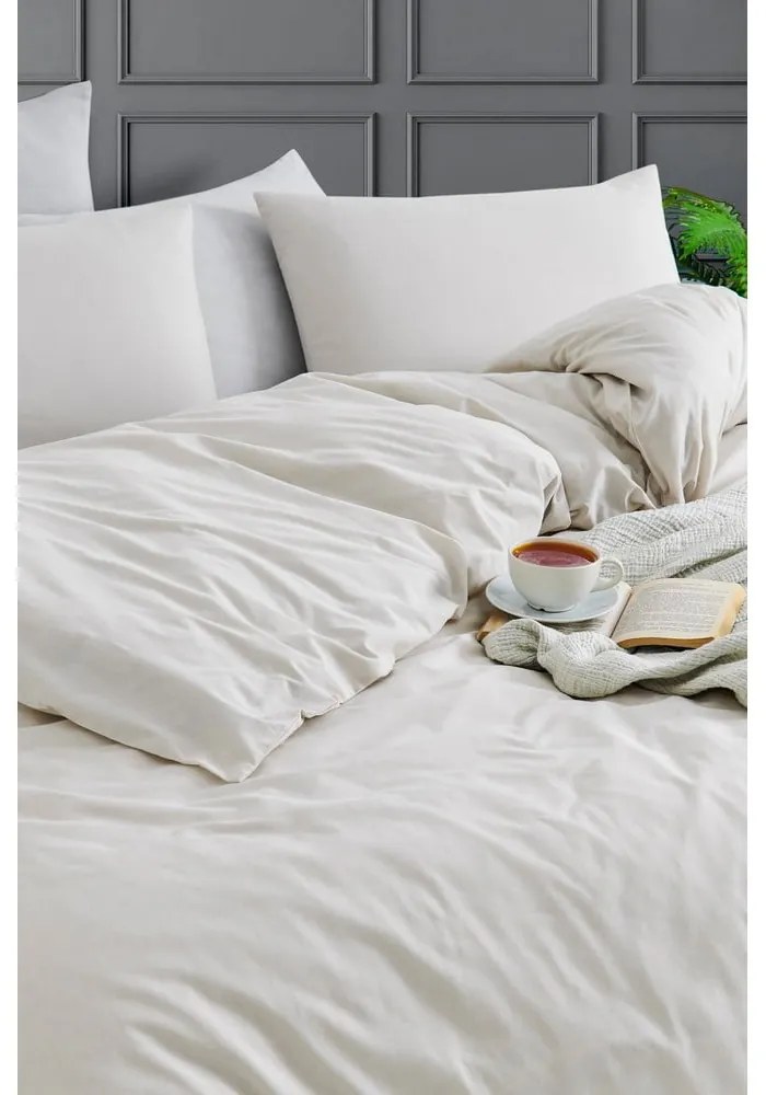 Bézs egyszemélyes ágyneműhuzat 140x200 cm Yarn Dyed – Mijolnir