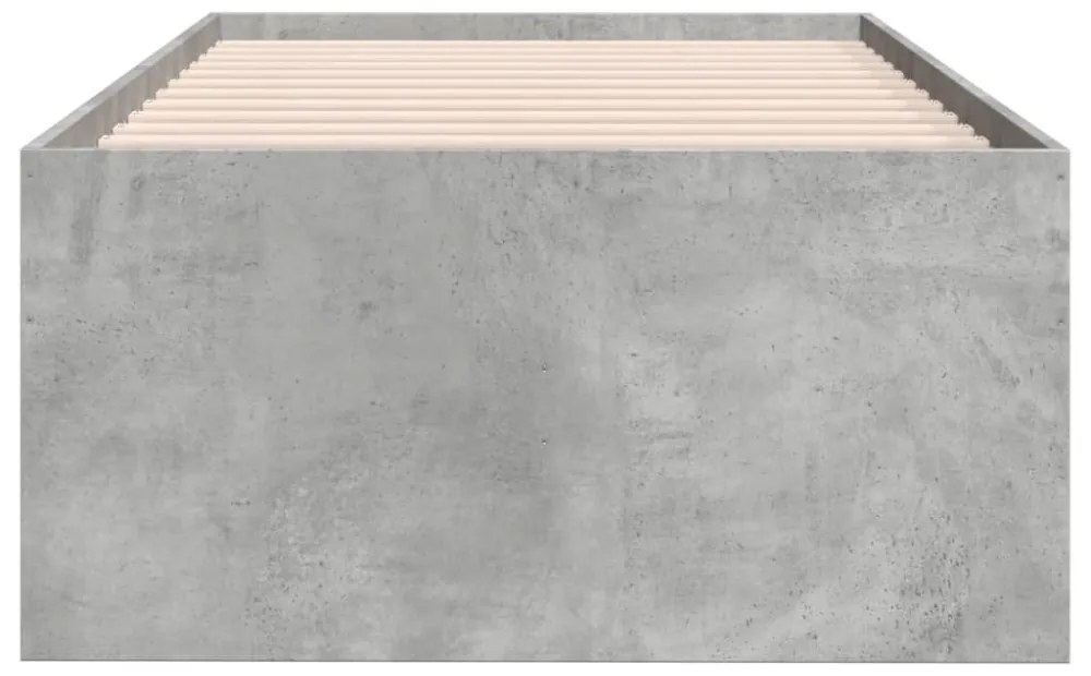 betonszürke kanapéágy fiókkal matrac nélkül 100x200 cm