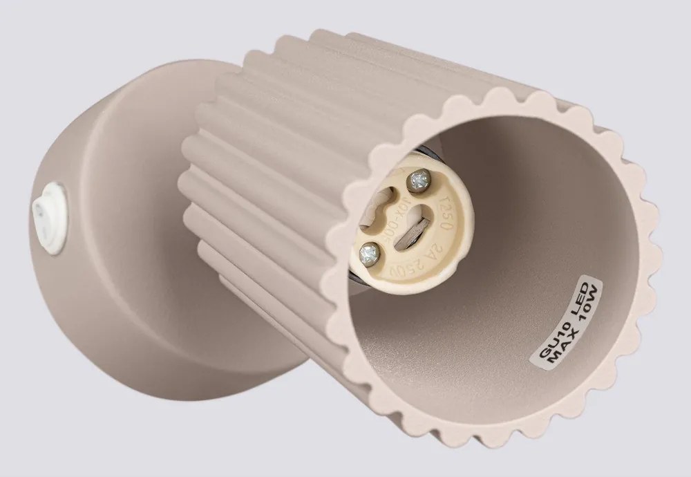 Szürkésbarna fém spotlámpa 8x16 cm Gleam – Sollux