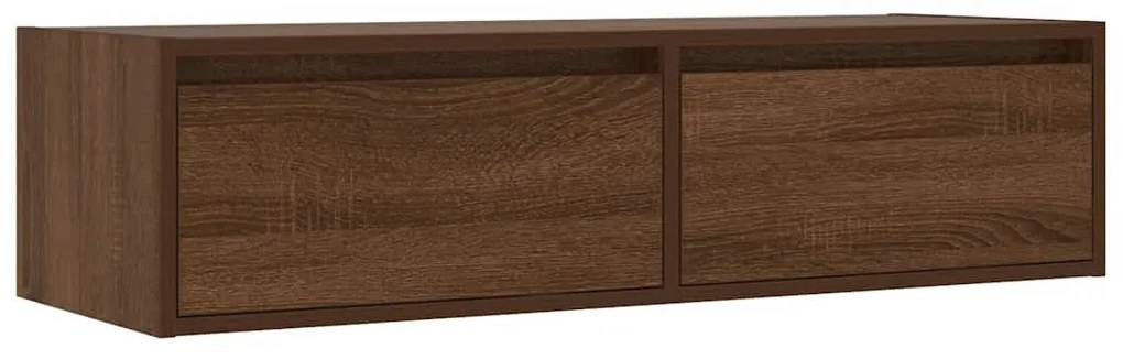 TV szekrény LED világítással barna tölgy 100X35,5x25 cm