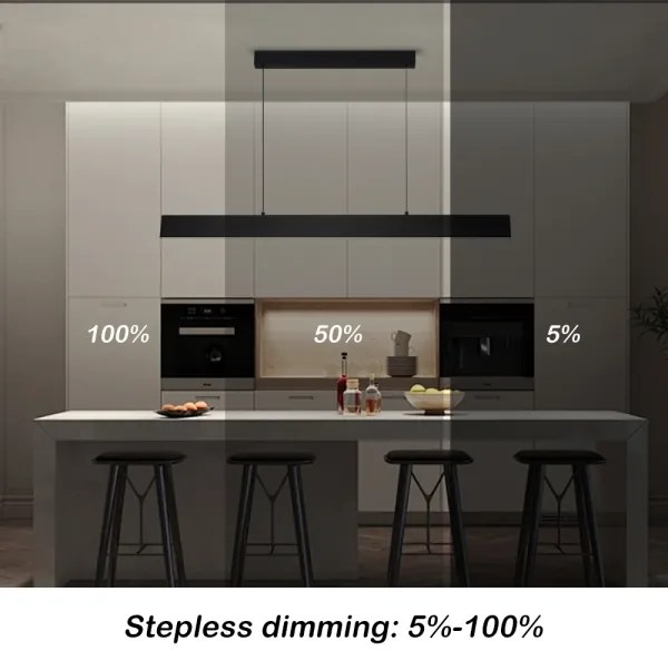 Brilagi - LED Dimmelhető csillár zsinóron SLIMLINE LED/40W/230V 3000-6000K fekete + távirányító