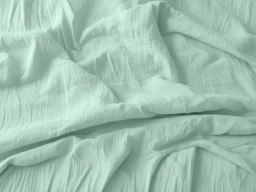 Musselin ágynemű MUSSARI mentás Ágyneműhuzat mérete: 70 x 90 cm | 140 x 200 cm