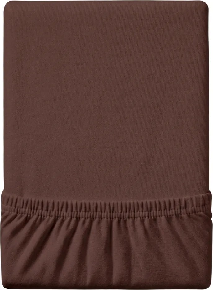 Jersey EXCLUSIVE sötétbarna lepedő 90x200 cm Grammsúly (rost sűrűség): Lux (190 g/m2)