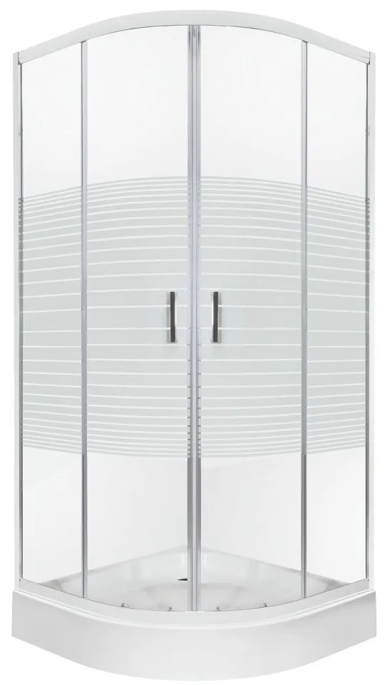 Madera 80x80 cm íves zuhanykabin zuhanytálcával