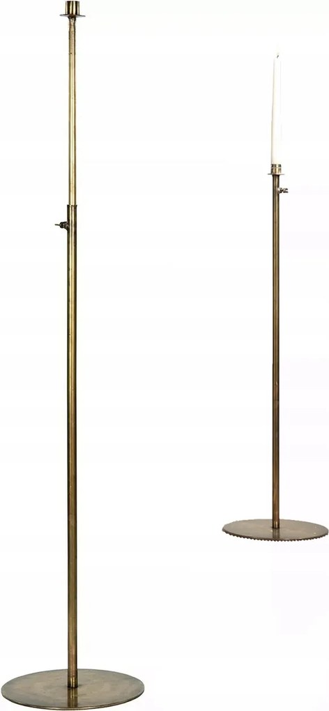 Padlógyertyatartó Arany kandeláber fém állítható 82-154cm nappaliba