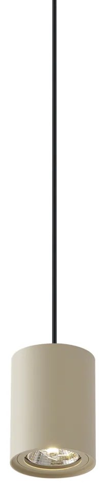Modern, bézs függőlámpa fekete színnel, 1 fázisú sínrendszerhez GU10 70mm - Iconic Holt