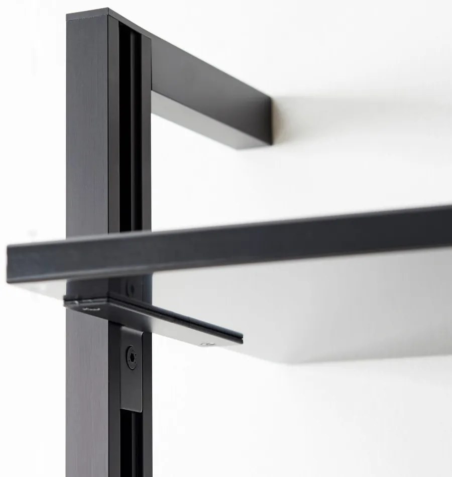 Fekete könyvespolc tölgyfa dekorral 98x210 cm Edge by Hammel – Hammel Furniture