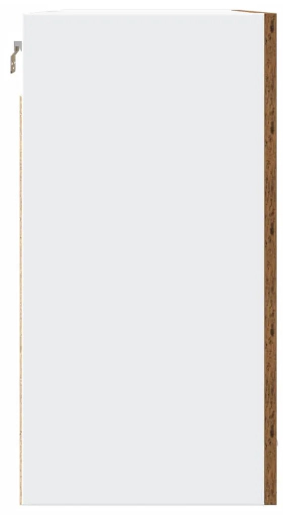 antik fa színű szerelt fa függőszekrény 80 x 31 x 60 cm