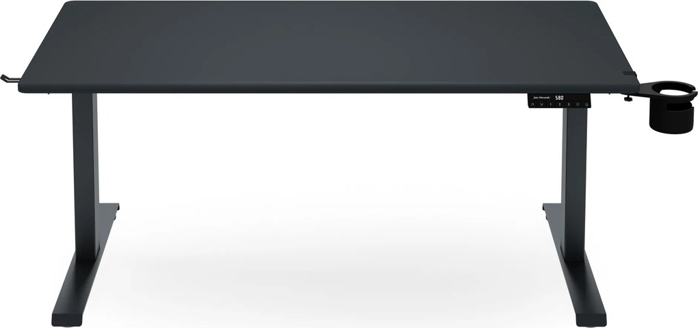 Elektromos íróasztal magasságállítással ergonomikus antracit,1400x700 mm: ARIA