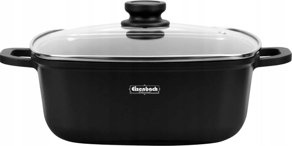 6,5 L-es Fazék Indukciós Fedővel Gáz Indukciós 28x11 CM Fekete