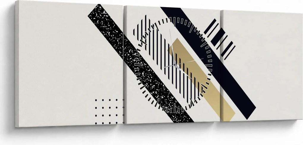 Kép - Geometriai formák N⁰5 (órával) (90x30 cm)