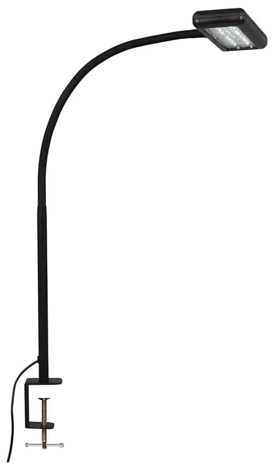 Brilo - LED Rugalmas asztali lámpa klipsszel TRASNA LED/7,5W/230V fekete