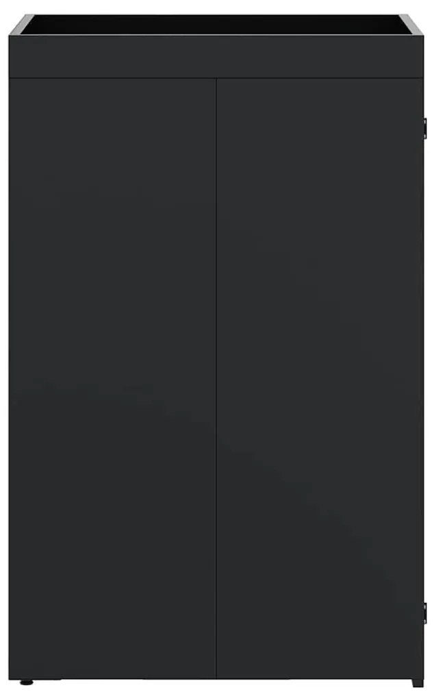 Kukás Tároló Virágzó Tetővel Egyszemélyes 240L Kukához Fekete