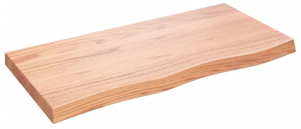 világosbarna kezelt tömör tölgyfa asztallap 100x50x(2-6) cm