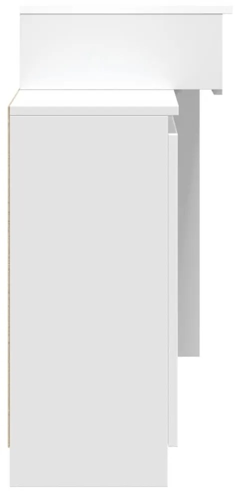 fehér LED-es fésülködőasztal 115 x 37 x 110,5 cm