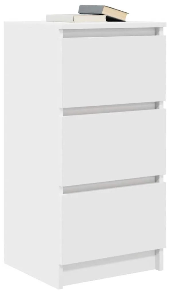 fehér szerelt fa tálalószekrény 37,5x35x76 cm