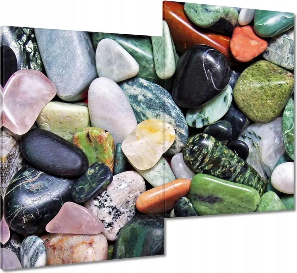 Vászonkép 80x70 Színes kövek