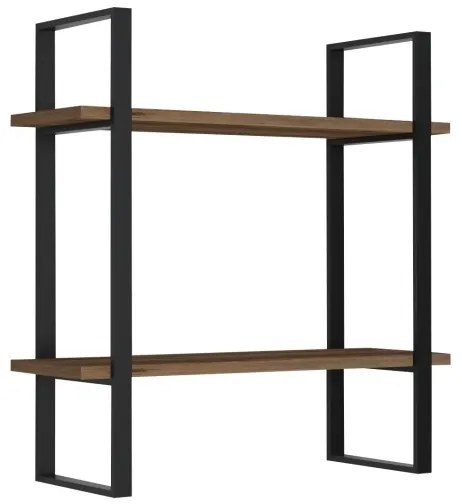 Fali polc BUBA 70x70 cm barna/antracit